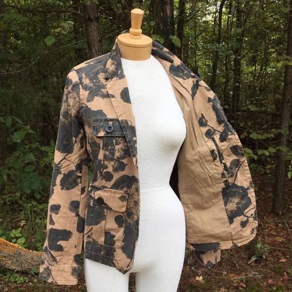 J. Crew Jackets & Blazers - J. Crew Floral Camo Jacket Blazer NWOT Military